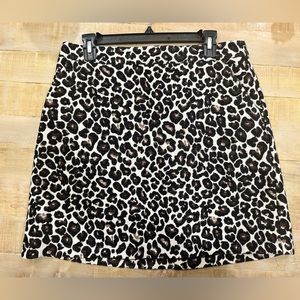 Sanctuary leopard print  brocade A-line mini skirt
